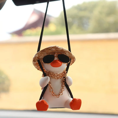 Car Pendant Cute Anime Little Duck Swing